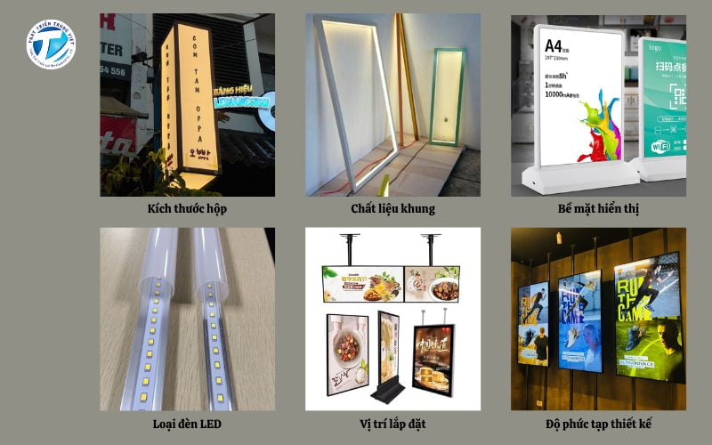 Yếu tố ảnh hưởng đến giá hộp đèn quảng cáo